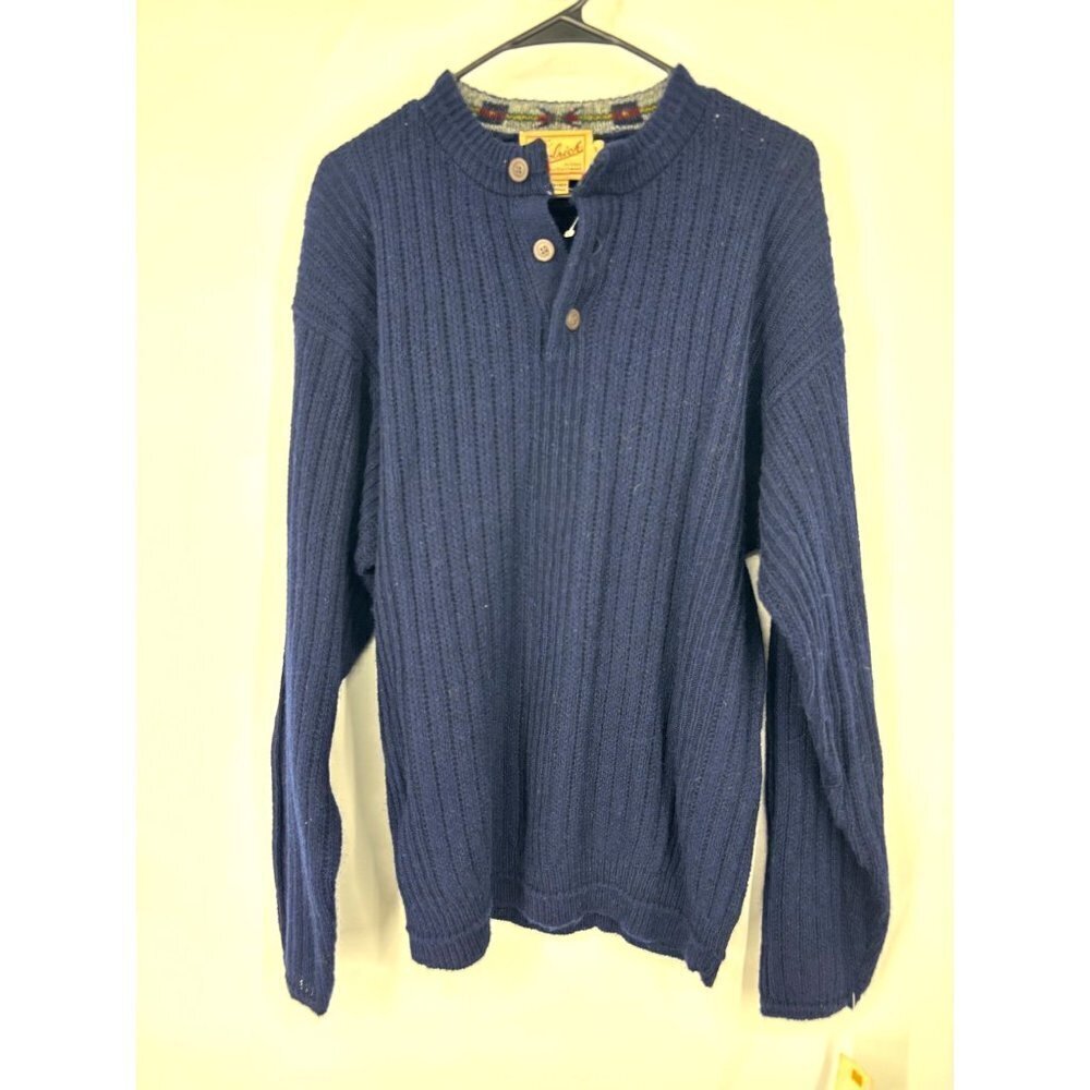 NWT‎ Vintage Woolrich Navy Blue Pure Wool Sweater Medium